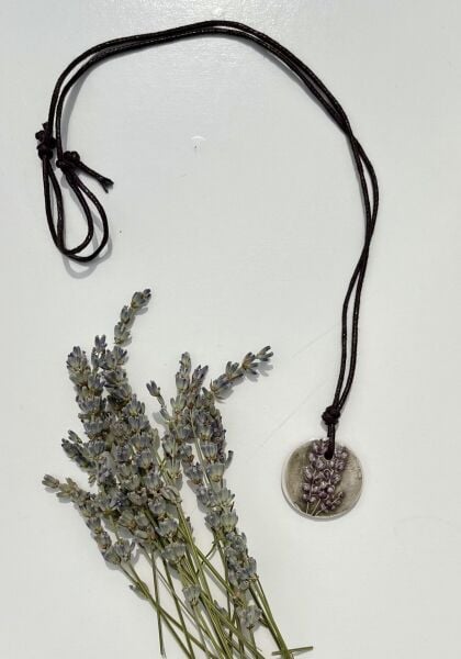 Lavanta Çiçeği Seramik Kolye