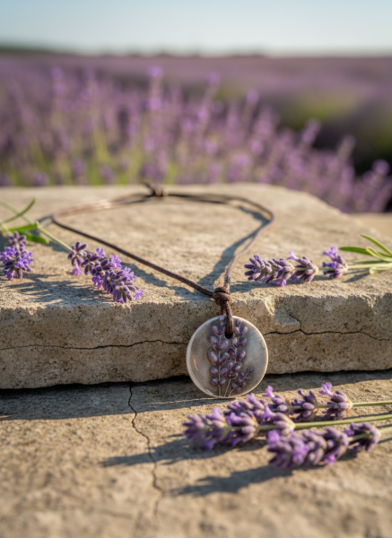 Lavanta Çiçeği Seramik Kolye